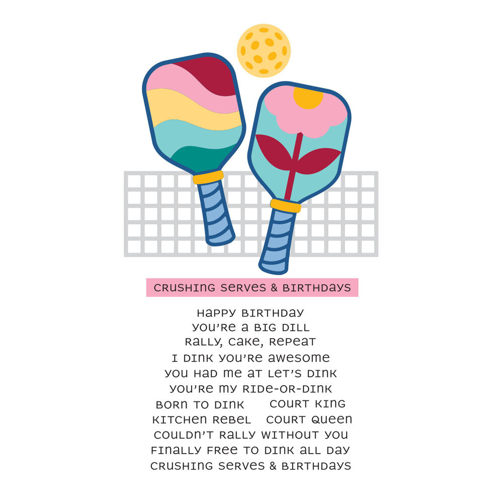 Spellbinders This Is Life Clear Stamp & Die Set Born to Dink (SDS-217)