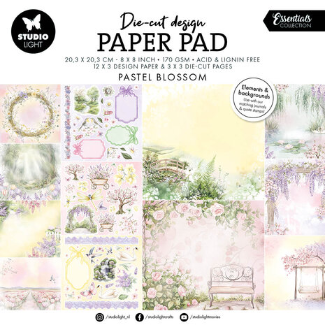 Studio Light Pastel Blossom Die-cut Designer Paper Pad (SL-ES-DCPP424)