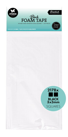 Studio Light Foam Tape Doublesided Squares Black 3x3mm (2178pcs) (SL-ES-FOAMT107)