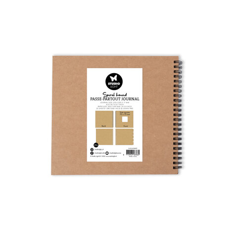 Studio Light Spiral Bound Passe-Partout Journal 8x8 Inch Kraft (SL-ES-JOUR29) Studio Light Spiral Bound Passe-Partout Journal 8x8 Inch Kraft (SL-ES-JOUR29)