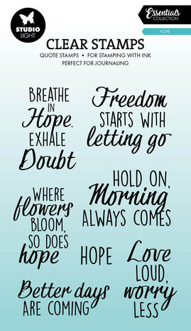 Studio Light Quotes Hope Essentials Clear Stamps (SL-ES-STAMP925) Studio Light Quotes Hope Essentials Clear Stamps (SL-ES-STAMP925)