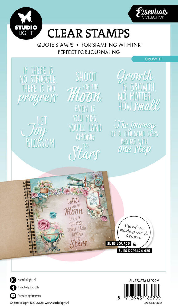 Studio Light Quotes Growth Essentials Clear Stamps (SL-ES-STAMP926)