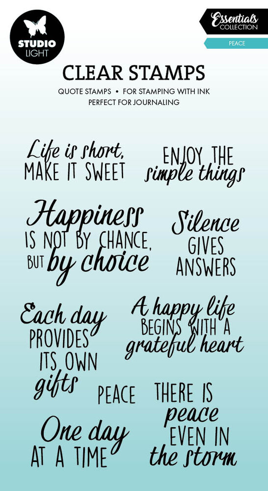 Studio Light Quotes Peace Essentials Clear Stamps (SL-ES-STAMP927)