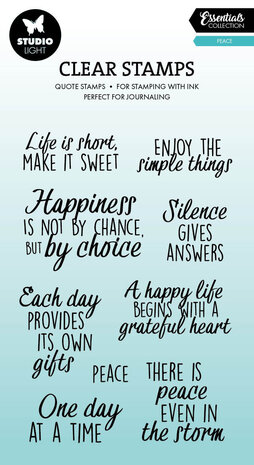 Studio Light Quotes Peace Essentials Clear Stamps (SL-ES-STAMP927)