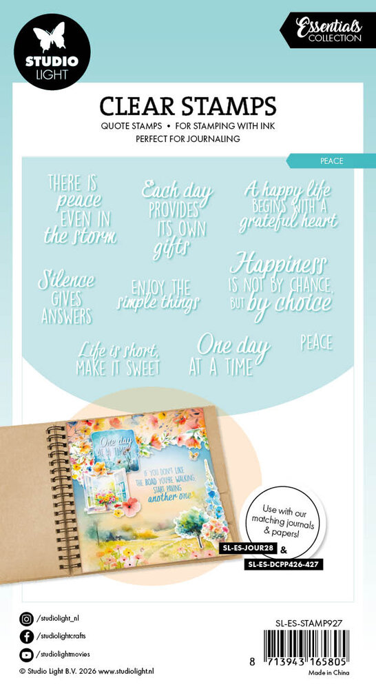 Studio Light Quotes Peace Essentials Clear Stamps (SL-ES-STAMP927)