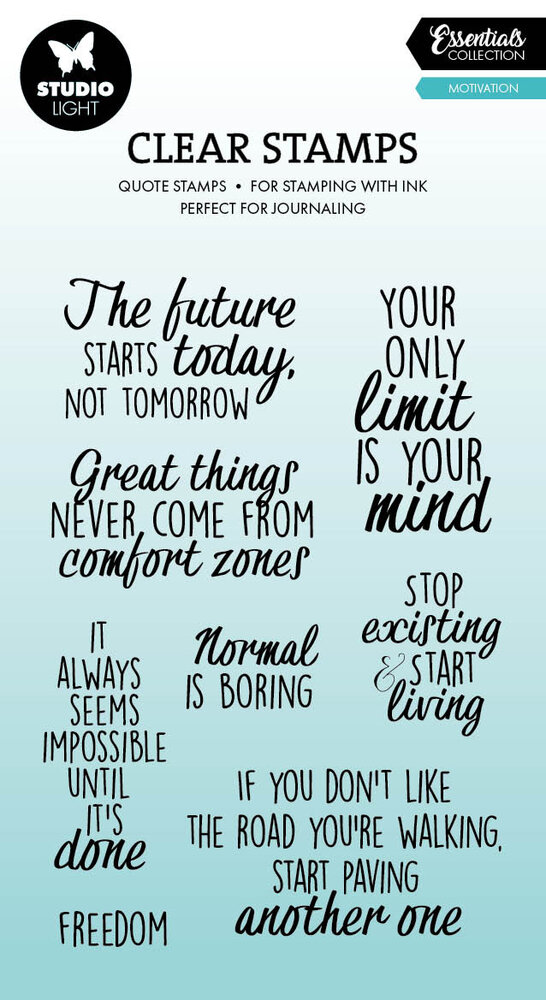Studio Light Quotes Motivation Essentials Clear Stamps (SL-ES-STAMP928)