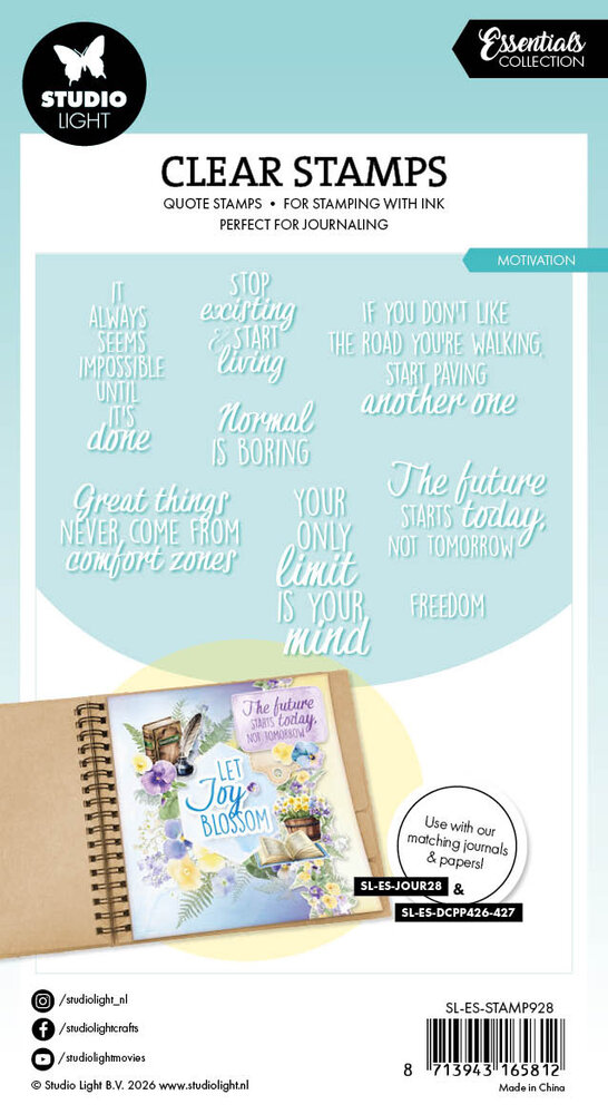 Studio Light Quotes Motivation Essentials Clear Stamps (SL-ES-STAMP928)
