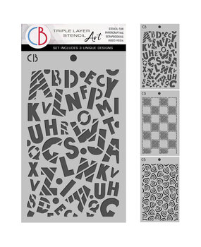 Ciao Bella Lunibloom 5x8 Inch Stencil Mix Triple Layer Set (MSX009)