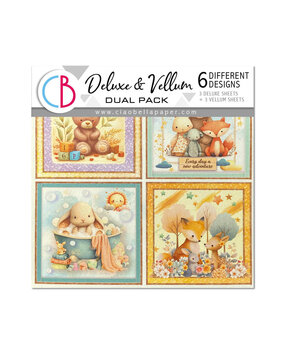 Ciao Bella Lunibloom 6x6 Inch Deluxe Paper Pearl & Vellum Dual Pack Mixed (6pcs) (CBXQ006)