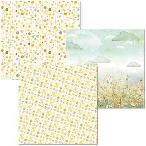 Ciao Bella Lunibloom 6x6 Inch Deluxe Paper Pearl & Vellum Dual Pack Mixed (6pcs) (CBXQ006)