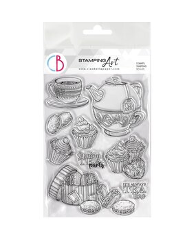 Ciao Bella Lunibloom 6x8 Inch Clear Stamps Spring Tea Party (PS8049)