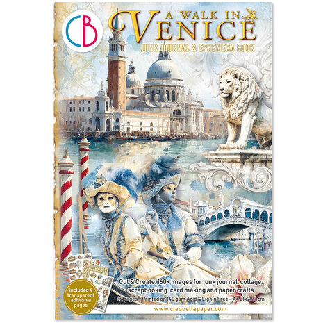 Ciao Bella A Walk in Venice A4 Junk Journal Ephemera Book (32pcs) (CBB023)