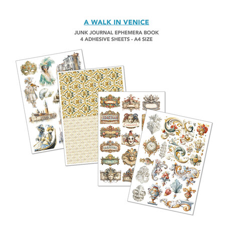 Ciao Bella A Walk in Venice A4 Junk Journal Ephemera Book (32pcs) (CBB023)