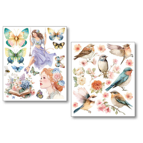 Ciao Bella Daydreams Mixed Media Stickers (10pcs) (MB006)