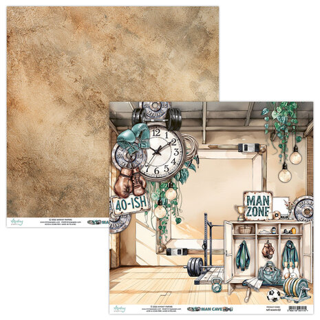 Mintay Man Cave 12x12 Inch Scrapbooking Paper Set (MT-MAN-07)