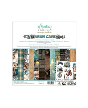 Mintay Man Cave 8x8 Inch Scrapbooking Paper Pad (MT-MAN-08)