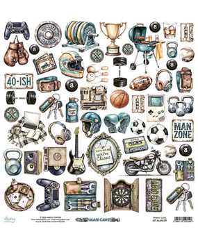 Mintay Man Cave 12x12 Inch Paper Elements (MT-MAN-09)