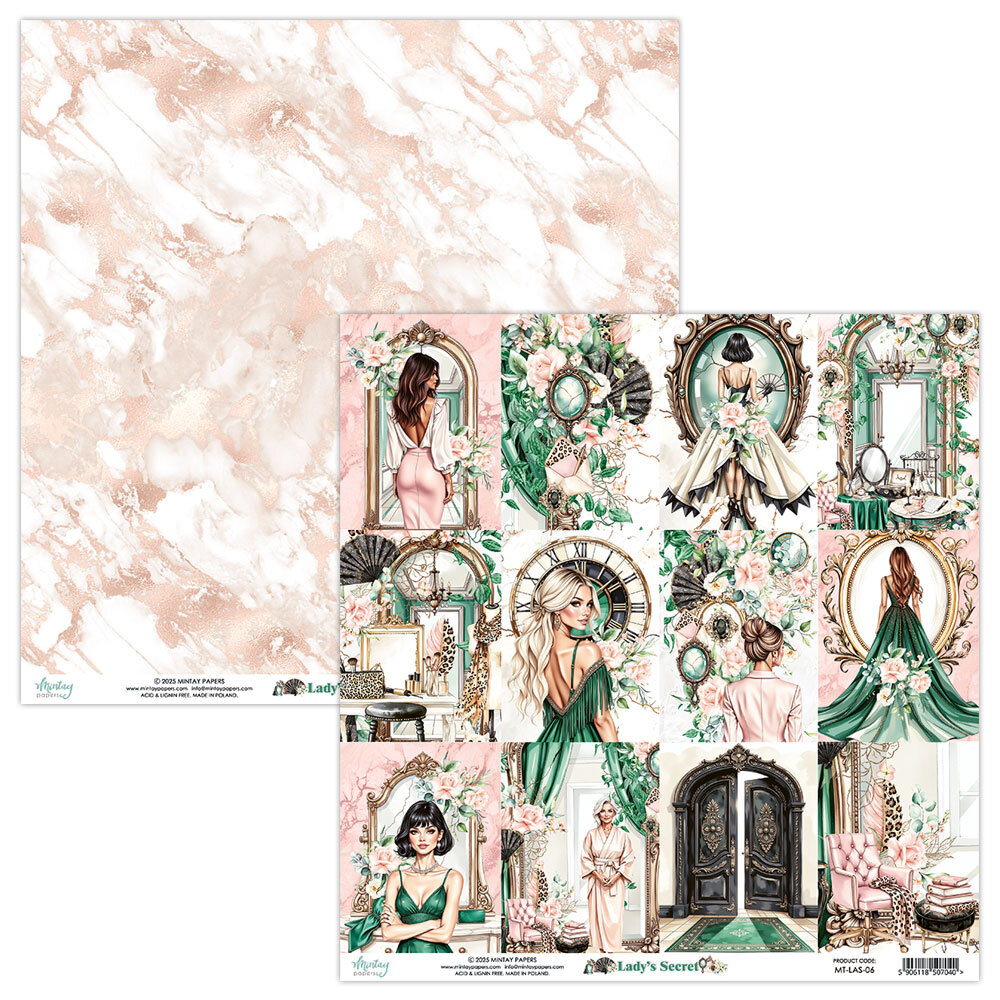 Mintay Lady's Secret 12x12 Inch Scrapbooking Paper Set (MT-LAS-07) Mintay Lady's Secret 12x12 Inch Scrapbooking Paper Set (MT-LAS-07)