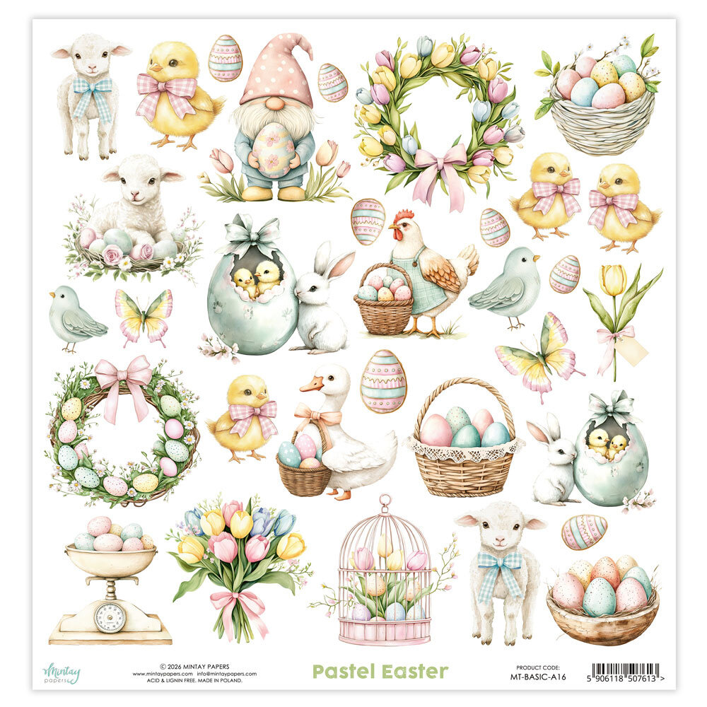 Mintay Basic 12x12 Inch Elements Pastel Easter (MT-BASIC-A16)