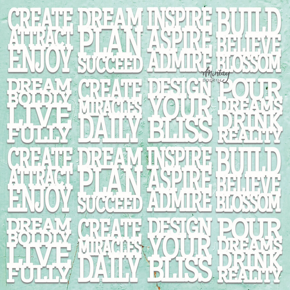 Mintay Chippies Decor 12x12 Inch Affirmations (MT-CHIP2-D114) Mintay Chippies Decor 12x12 Inch Affirmations (MT-CHIP2-D114)