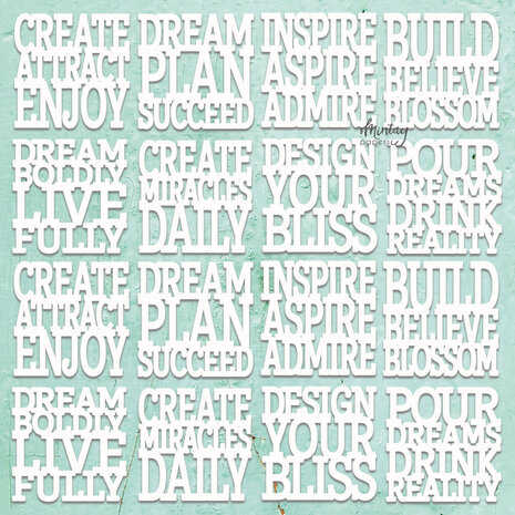 Mintay Chippies Decor 12x12 Inch Affirmations (MT-CHIP2-D114) Mintay Chippies Decor 12x12 Inch Affirmations (MT-CHIP2-D114)