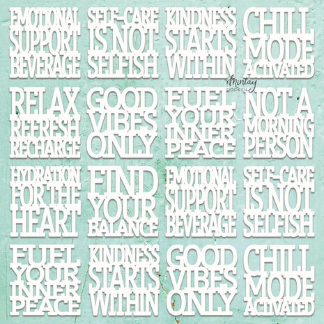 Mintay Chippies Decor 12x12 Inch Selfcare (MT-CHIP2-D115) Mintay Chippies Decor 12x12 Inch Selfcare (MT-CHIP2-D115)