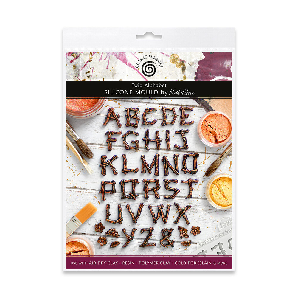 Katy Sue Designs Cosmic Shimmer Silicone Mould Twig Alphabet (DM0070-CS)