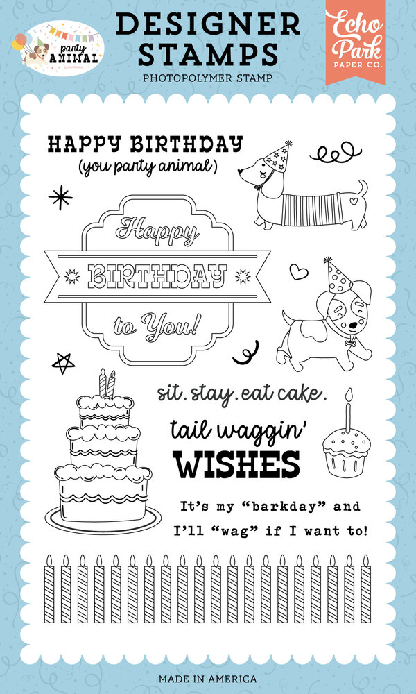 Echo Park Party Animal Designer Stamps Barkday (PA480045) Echo Park Party Animal Designer Stamps Barkday (PA480045)