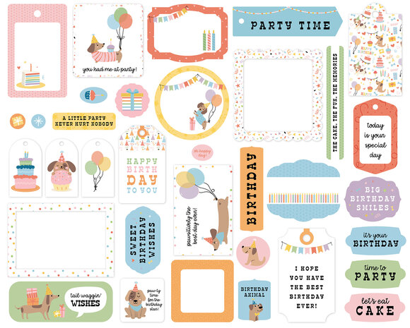 Echo Park Party Animal Frames & Tags (PA480025) Echo Park Party Animal Frames & Tags (PA480025)