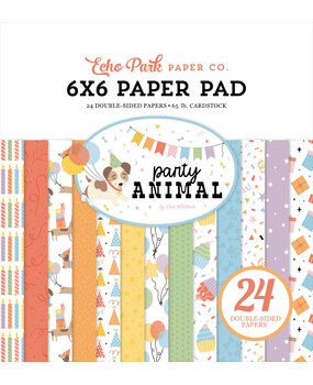 Echo Park Party Animal 6x6 Inch Paper Pad (PA480023)