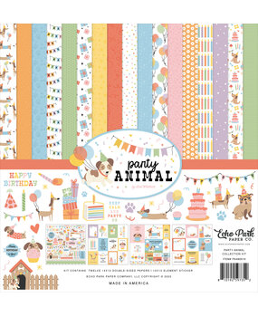 Echo Park Party Animal 12x12 Inch Collection Kit (PA480016)