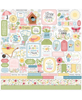 Echo Park In Full Bloom 12x12 Inch Element Sticker (IFB484014)