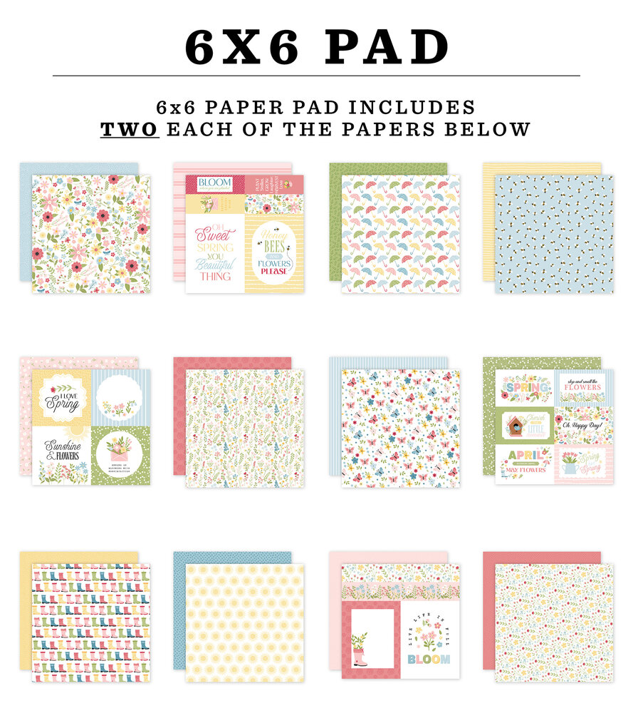 Echo Park In Full Bloom 6x6 Inch Paper Pad (IFB484023) Echo Park In Full Bloom 6x6 Inch Paper Pad (IFB484023)