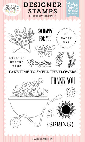 Echo Park In Full Bloom Stamps Sending Spring Hugs (IFB484043) Echo Park In Full Bloom Stamps Sending Spring Hugs (IFB484043)