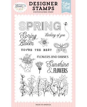 Echo Park In Full Bloom Stamps Flowers And Daisies (IFB484044)