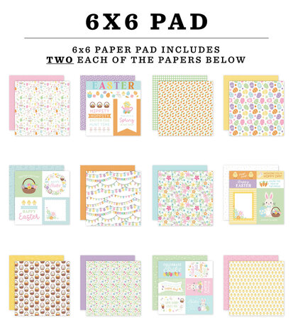 Echo Park Easter Basket 6x6 Inch Paper Pad (EB483023) Echo Park Easter Basket 6x6 Inch Paper Pad (EB483023)