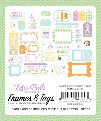 Echo Park Easter Basket Frames & Tags (EB483025) Echo Park Easter Basket Frames & Tags (EB483025)