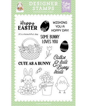 Echo Park Easter Basket Stamps Hoppy Day (EB483045)