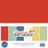Carta Bella They Say It's Your Birthday 12x12 Inch Coordination Solids Paper Pack (CBYS481015)