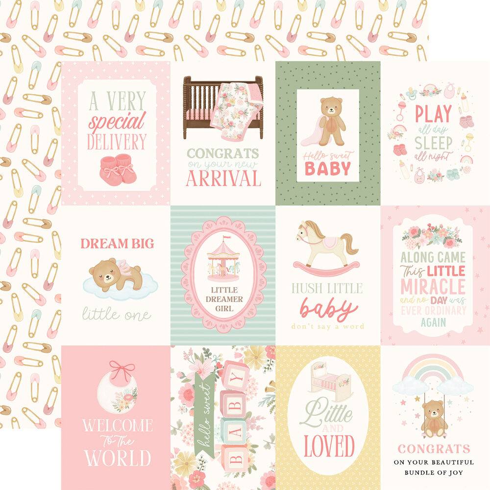Carta Bella Little Lullabies Baby Girl 12x12 Inch Collection Kit (CBLUG486016)