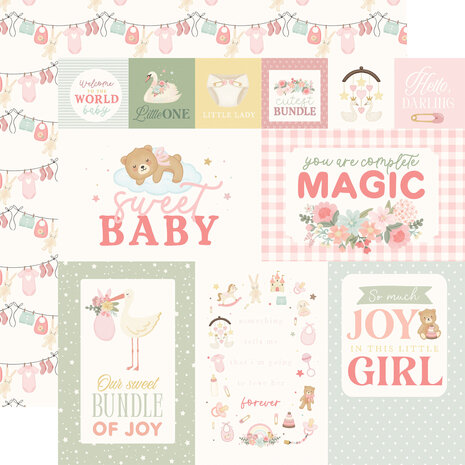 Carta Bella Little Lullabies Baby Girl 12x12 Inch Collection Kit (CBLUG486016)