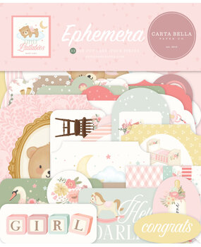 Carta Bella Little Lullabies Baby Girl Ephemera (CBLUG486024)