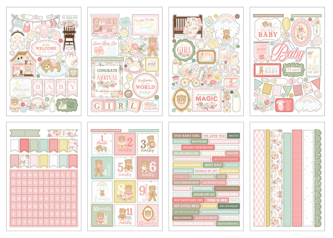 Carta Bella Little Lullabies Baby Girl Sticker Book (CBLUG486029)