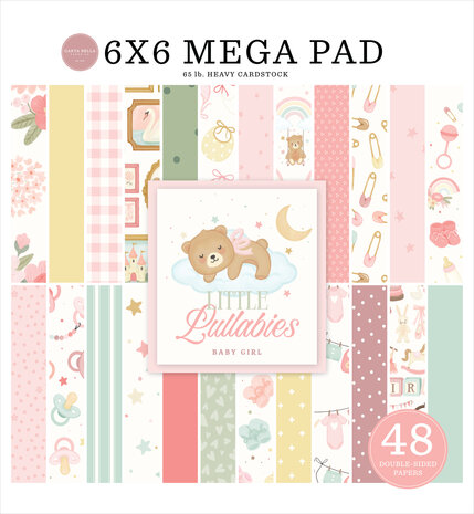 Carta Bella Little Lullabies Baby Girl 6x6 Inch Cardmakers Mega Pad (CBLUG486031)