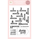 Carta Bella Little Lullabies Baby Girl Stamps Baby Girl Months (CBLUG486044)
