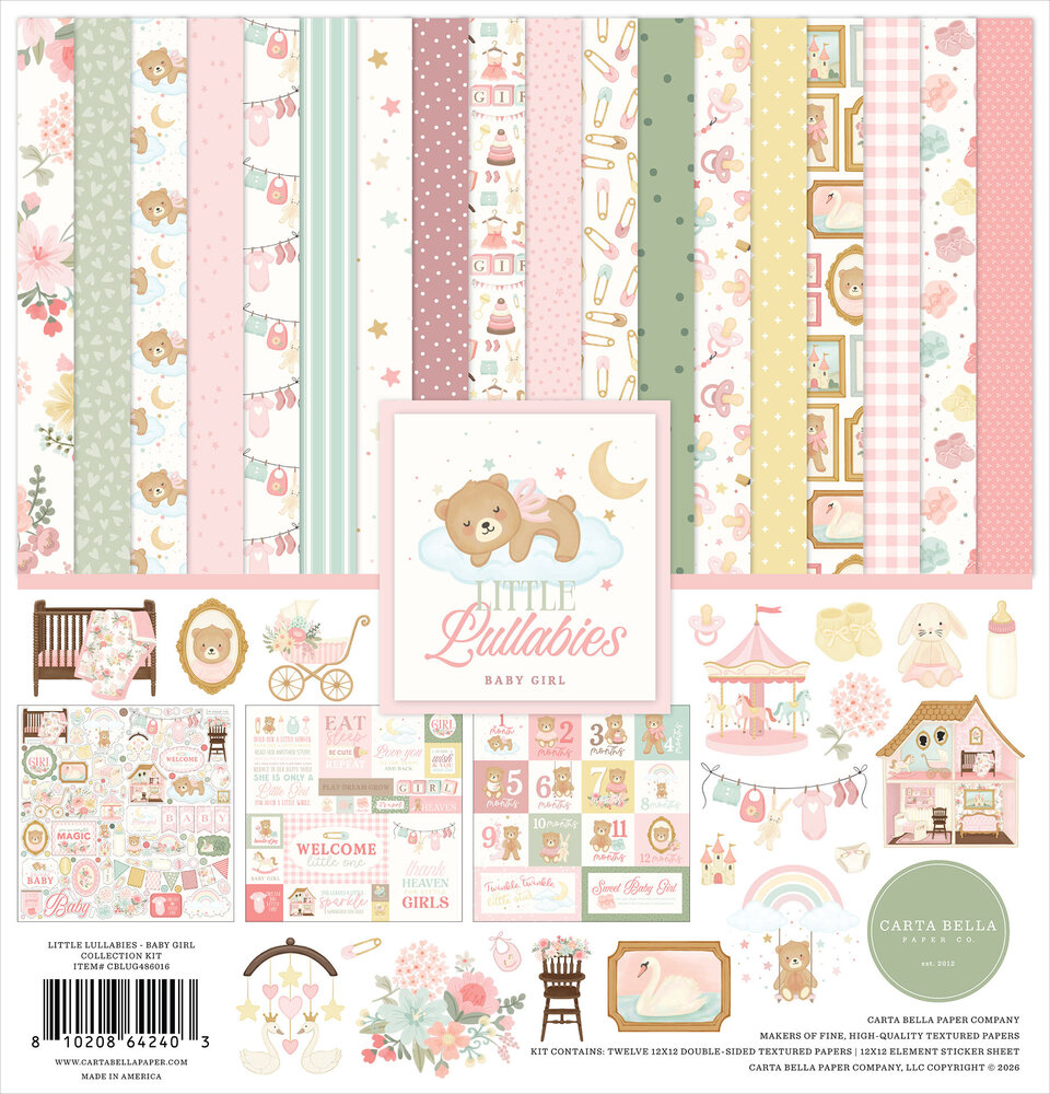 Carta Bella Little Lullabies Baby Girl Mega Bundle (CBLUG486050)