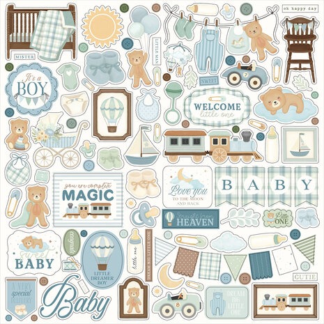 Carta Bella Little Lullabies Baby Boy 12x12 Inch Collection Kit (CBLUB485016) Carta Bella Little Lullabies Baby Boy 12x12 Inch Collection Kit (CBLUB485016)
