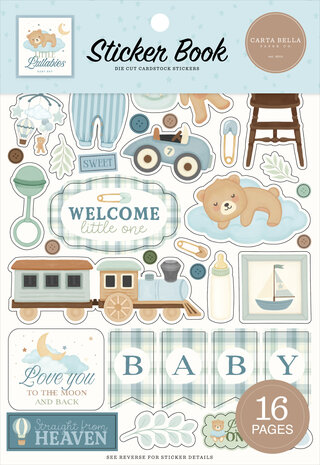 Carta Bella Little Lullabies Baby Boy Sticker Book (CBLUB485029)
