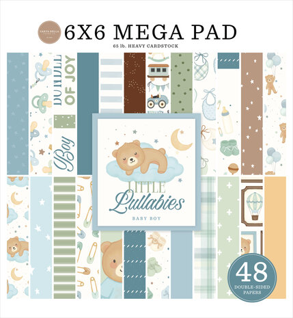 Carta Bella Little Lullabies Baby Boy 6x6 Inch Cardmakers Mega Pad (CBLUB485031) Carta Bella Little Lullabies Baby Boy 6x6 Inch Cardmakers Mega Pad (CBLUB485031)