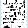 Carta Bella Little Lullabies Baby Boy Stamps Oh Baby Months (CBLUB485045)